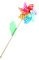 KOMBIUDA 8 Stücke Kunststoff Windrad Windmühle Spielzeug Regenbogen für Jungen und Mädchen Garten Decor und Party Zubehör
