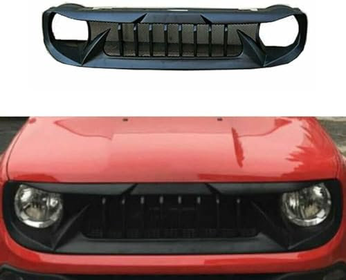 XieBin Paraurti Anteriore Griglia Centrale per Jeep Renegade 2017, Paraurti Anteriore Auto Centro Inferiore Nero Lucido
