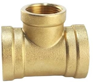 HBGNZU Raccord de Tuyau en Laiton de plomberie pneumatique, Filetage Femelle 1/2 -2 BSP Type té réducteur, raccords en cuivre, Adaptateur d'eau, d'huile et de gaz 1 pièce(1-1I4 to 1I2)