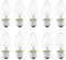 NCC-Licht 10 Stück Kerzenlampe C35 klar E27 60W warmweiß dimmbar 230V