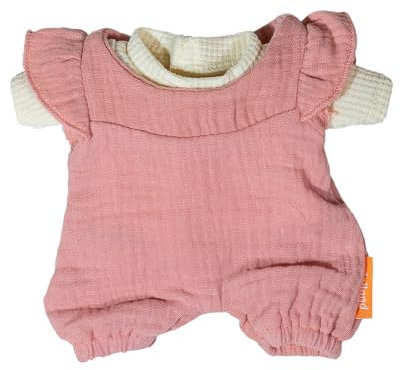 Miniland - Kleidung für 21 cm Puppe, Bekleidungszubehör für Puppen, Übergangs-Latzhose und T-Shirt