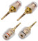 XMSJSIY Connettore a banana con connettore a banana da 4 mm femmina a connettore intrecciato da 2 mm, adattatore audio HiFi audio nero e rosso, connettore a banana per amplificatore, altoparlante,