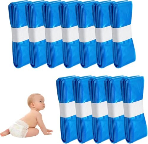 Dazhtu Lot de 12 sacs de recharge pour poubelle à couches Tommee Tippee Twist & Click, Simplee Sangenic, Genie, Munchkin (bleu)