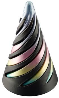 Bojueshaw Impossible Cone Fidget Toys,3D Printed Spiral Pyramid Toy,Fun Anxiety Stress Relief Toy for Home Office Desk Decor