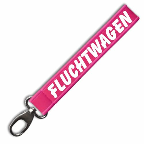 Spaß Kostet Schlüsselanhänger mit lustige Sprüche Fluchtwagen abwaschbar neopren fun band