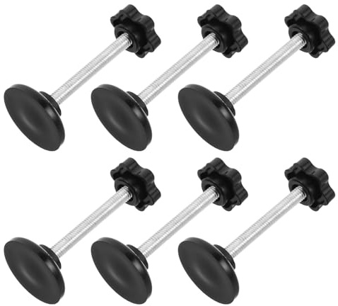 BCOATH 6 Pezzi Kit Ricambi per Deambulatori Vite con Pomello Fiore di Prugna in Carbonio Vite Zigrinata Antiscivolo per Utenti Anziani Accessori Compatibili per Vari Marchi