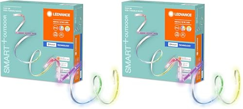 LEDVANCE LED Smartes LED Lichtband mit Bluetooth Technologie für Außen, 3 Meter Länge, Lichtfarbe änderbar(2000-6500K), RGB Farben änderbar, Steuerbar mit Google Home und Alexa, SMART+ BT FLEX OUTDOOR