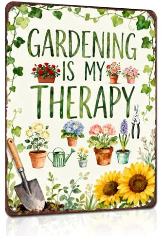 Gardening Gifts for Women Men Garden Signs Decorations Personalised Garden Ornaments Outdoor Funny Wall Art Cute Greenhouse Accessories Unique Birthday Gardeners Gifts for Mum Wife Grandma Home Decor