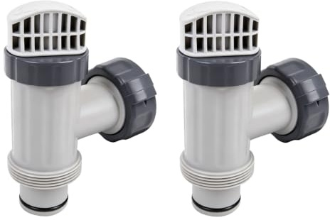 2 pcs soupapes à Piston de Piscine de Rechange avec Joints et écrous | raccord de tuyau pour pompe filtrante 28635EG 28633EG, accessoires de piscine pour évacuation d'eau et tuyauterie