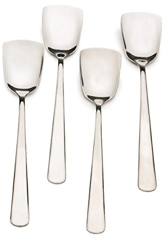 RSVP International Ice Cream Tool Collection, Dishwasher Safe, Large Handle, Spoons, 4 Piece