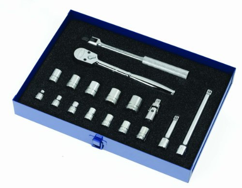 Williams MSB-17FTB 17-teilig 3/8 Zoll Antrieb metrisch Stecknuss und Antrieb Werkzeugsatz mit Werkzeugkasten