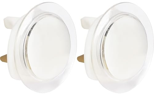 Masterplug Soft Glow LED Night Light Plug in, Set of Two, 60mm Clear, Pack of 2, GL1/2-MP