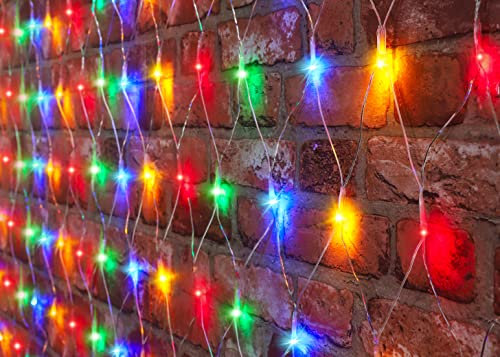 Christmas Concepts® 180 LED Chasing Net Lights with 8 Functions – 1.8 x 1.2m Christmas Lights – Energy Efficient A++ - Indoor/Outdoor Decorations (Multicolour)