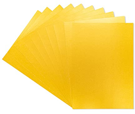 Crafter's Companion A4 Coloured Card Pack Single Sided Old Gold – 300GSM (10 Sheet Pack) - Perfect for Arts and Crafts, Printing, Card Bases & Folding - Centura Pearl