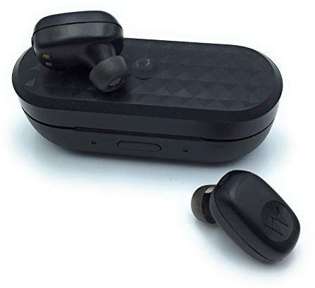 Motorola Stream - Auricolari Wireless Bluetooth con Funzione di Ricarica, Microfono, Stereo, IP54, Compatibile con Alexa, Siri e Google Now - Nero