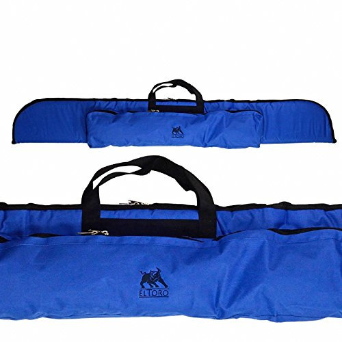 elToro Recurvebogentasche mit aufgesetzter Tasche bis 62 Zoll - blau