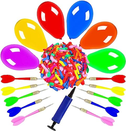 OOTSR 10pcs Dartpfeile Pfeile 500pcs Ballon Spiel Set