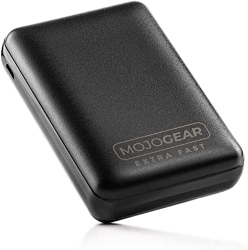 MOJOGEAR Mini Extra Fast 10.000 mAh Powerbank - Power Bank Samsung - Compatible con iPhone y Smartphones Samsung - Carga 3 Dispositivos simultáneamente - 2X USB/USB C/Micro USB