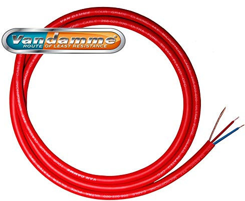 Van Damme XKE Microphone Cable. 50m. Red