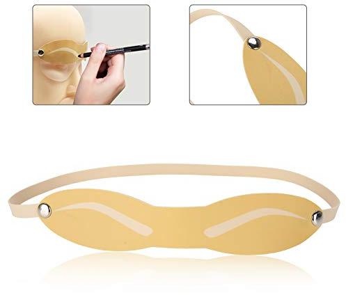 Salmue 10Pcs Realistic Tattoo Practice Skin, Fake Skin, Eyebrow Tattoo Practice Headband, Reusable, Water Resistant, Adult, Beige
