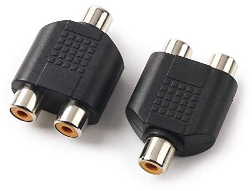 Adaptador RCA hembra - RCA doble hembra (2 Unidades)