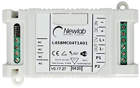 Newlab L458MC04T1A01 Led Dimmer PWM In Tensione Pulsante N.O. WiFi 12A 12V 24V 48V Compatibile Con Alexa Google Home