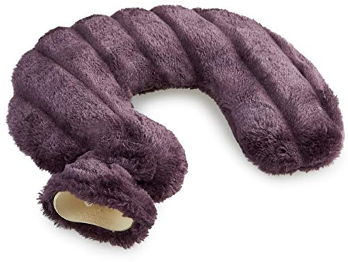 CityComfort Neck Hot Water Bottle with Removable Fleece Cover, Wrap Around Hot Water Bottles for Body, Neck and Shoulder - Pampering and Gift Idea for Him and Her (Purple)