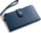 RFID-Geldbörse für Damen und Handyhalter, mehrere Kreditkarten-Organizer mit Reißverschlusstaschen und süßer Verpackung in Geschenkbox, Blau: Saffiano-Maserung, SMALL, Klassisch