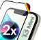 UTECTION 2X Full Screen Schutzglas für iPhone 13 Mini | Perfekte Passform vom Deutschen Anbieter | Kinderleichte Anbringung > Keine Blasenbildung, ultimative Glashärte für Langzeitschuz