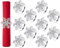 KAHEIGN 10Pcs Weihnachten Serviettenringe Silberne Schneeflocken Serviettenhalter für Weihnachten, Weihnachtsserviettenschnalle Weihnachtsserviettenringe Halter für Weihnachten Party Tischdekoration