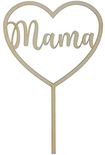 Goodtimes Cake Topper Mama Herz 22,5cm x 17,5cm Holz