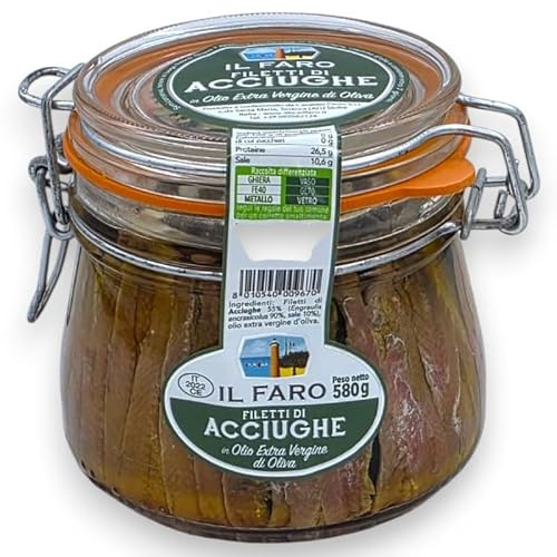 IL FARO Feine sizilianische Sardellenfilets, in Evo-Öl, 580 g