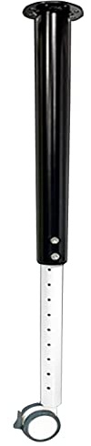 Pieds de Table Télescopique,1 Pcs Réglable en Fer Réglables Pied Pieds de Meubles,Push-Pull Lift Pieds de Bureau de Bar,pour Tables de Salle À Manger Support,avec Roulettes (59-99.5cm,Black)