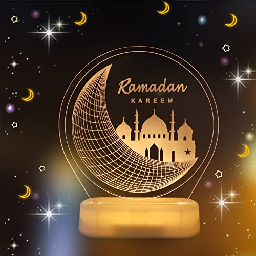 Abnaok Ramadan LED DIY Lampe, Eid Ramadan Dekorative Fee Licht, Mubarak Ramadan LED Lampe, Muslim Nachtlicht, Ramadan Geschenke Handwerk Dekoration Für Festival, Party