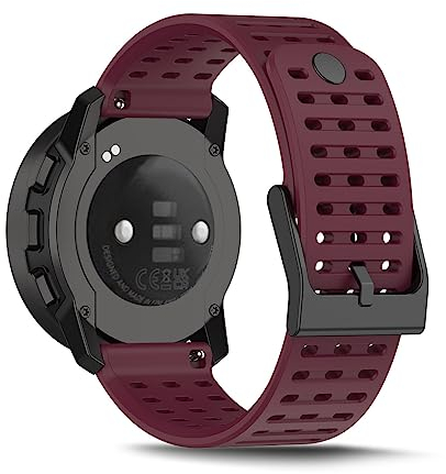 SeaFicco 22mm Armband Kompatibel mit Suunto Vertical/Suunto 9 Peak Pro/Suunto 9 Peak/Suunto 5 Peak Uhrenarmband Silikon Armbänder Sport Ersatzband Fitness Wechselarmband (Wein Rot)