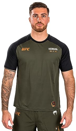 Venum UFC Adrenaline Herren Fight Week Dry-Tech T-Shirt - Khaki/Bronze - L