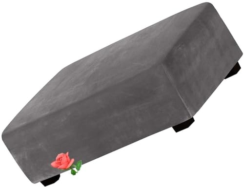 MeRcri Hockerbezug rechteckig Samt Jacquard Husse Überzug Bezug für Ottomane Fußbank Stretch bezug hocker Bezug für Ottomane (Color : #c, Size : 140x70-95cm)