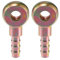 A ABSOPRO Universal Banjo Bolt 8mm OD Banjo Bolt Hose Barb Fitting Adapter Replacement for Motorcycle Car Metal Bronze Tone (Set of 2)
