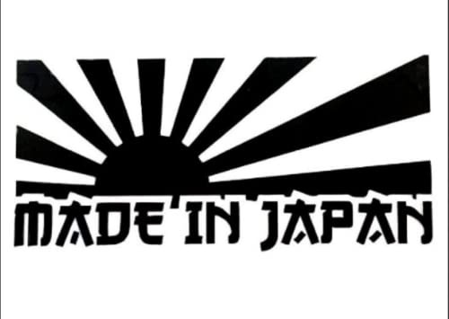 Made in Japan - Allwetter-Aufkleber, Vinyl-Aufkleber, Auto, Laptop, LKW, Werkzeugkasten, Fenster, Tumbler, Boot, Anhänger usw (Schwarz, 5x6)