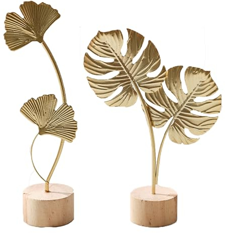 DHER Dekoaufsteller Blume Deko Metall Blüte 2 Stück Eisen Blume Ornament, Kreative Home Crafts Metall Blume Dekorationen, Craft Supplies Dekorative Esstisch Dekorationen Frühling Dekorationen (B)