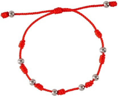 Holibanna Adjustable Beads Braided Bracelet Stainless Steel Rope Bracelet for Women Girls
