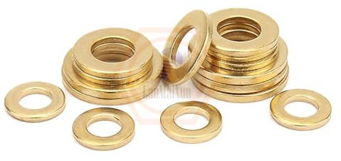 100 pezzi 6mm×10mm×1mm Ottone Rondelle piatte