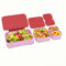 XJIANFU Brotdose Kinder mit Fächern, Auslaufsichere 3 In 1 Bento-Box, Kinder-Lunchbox,Auslaufsicher Fächern,Jausenbox Brotbox für,Mädchen & Jungen,Mikrowelle/spülmaschinenfest(Pink)