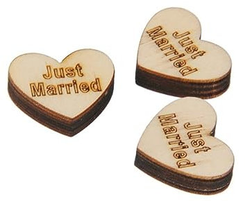 BEBEMOKO 50stücke Holzscheiben Aus Holz Mit Herzenform Ausgeschnitten Für Basteln Und Verzieren Scrapbooking Und Diy-projekte Married Herzen