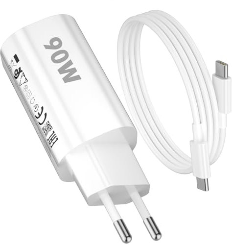 Cargador Mini 90W y Cable para Xiaomi Poco X7 Pro 5G F7 F6 HyperCharge Carga Turbo Adaptador y 1Metro 6A Cable USB C a USB C Rapida Carga GAN para Xiaomi 15 Ultra 14Ultra 13 Redmi K80 Turbo 4 3,Viaje