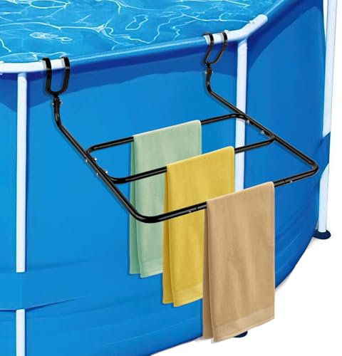 Portasciugamani Da Esterno Per Piscina, Portasciugamani Da Piscina In Metallo Per Piscine Fuori Terra, Adatto A Guide Da 3”, Accessori Per Piscine Intex/Bestway Compatibili Pool Essentials
