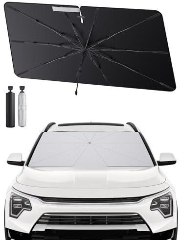 SHAOHAO Compatible con KIA Niro 2016-2025 Parasol Coche Delantero Protector Solar Parasol Paraguas Coche Resiste a los Rayos UV Plegable KIA Niro Accesorios