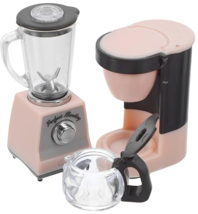 UPKOCH 1 12 Scale Dollhouse Coffee Machine and Blender Set Miniature Kitchen Accessories Realistic Play Kitchen Gadgets for Dollhouse Collectibles and Decor