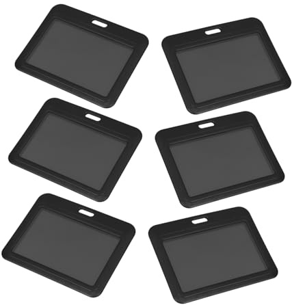 Hemobllo 6 pièces Lot de Porte-cartes Rigides Étanches à Glissière Protection pour Badges Identité Compatible Cartes Bancaires et Professionnelles pour Employés et Étudiants