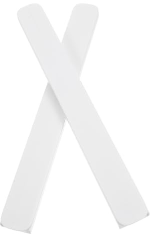 DECOMELODY Selbstklebende mit Reibungslosem und Geräuscharmem Auszug Kunststoff Schubladenschienen 2 Stück Weiße Hips Gleitschiene für Schubladen und Kleiderschränke